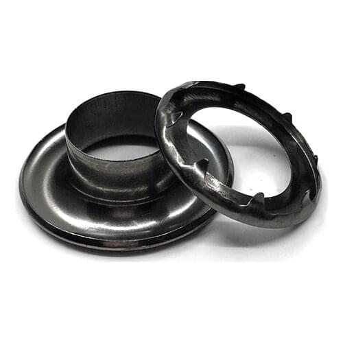 30 sets Eyelets Curtain buttons Black and thick material metal holes Tent fabric rope through hole Curtain buttons