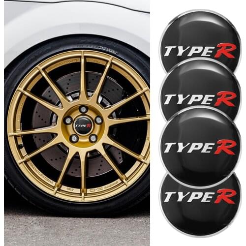 4Pcs Car Wheel Hub Center Cap Metal Emblem Stickers For Honda Civci CRV FIT Accord City Prelude Shuttle CRZ CRX Jazz HRV Pilot