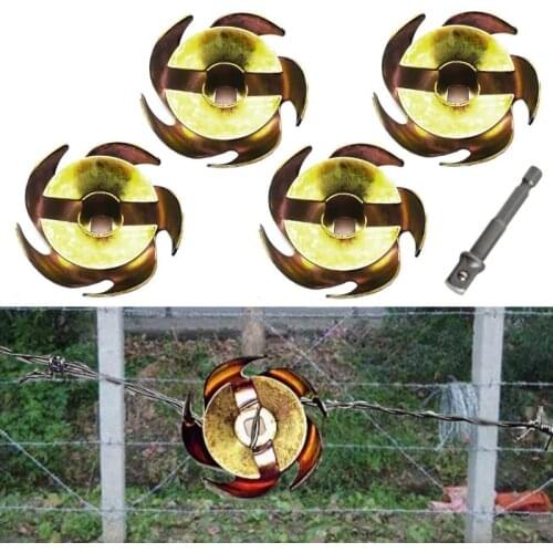 4Pcs Garden Fences Loose Steel Wire Tightener Tool Home Wall and Farm Fence Steel Wire Fixed Tension Rotary Auxiliary Tool