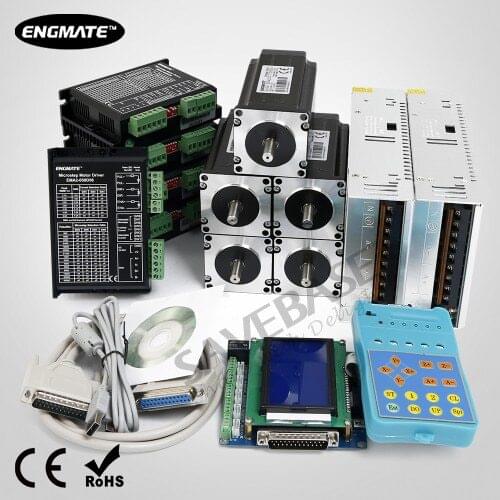 5 Axis Standard CNC Kit Nema23 Stepper Motor 36V PSU For DIY Router/Mill/Plasma