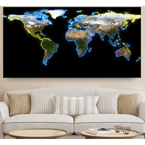 5d diy square round drill large Abstract world map diamond painting mosaic embroidery rhinestone needlework landscape YG2089