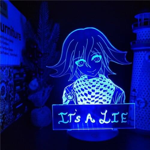 Danganronpa V3 Acrylic 3D Lamp Killing Harmony Kokichi LED Night Light Color Changing Table Lamp Luminaria Lampara Bedroom Decor