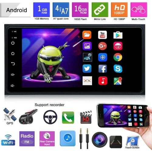 2Din 7 inch MP5 Android 9.1 Car Radio Bluetooth Ultra-thin for Toyota Corolla 1G+16G GPS Navigation Mobile Phone Interconnection