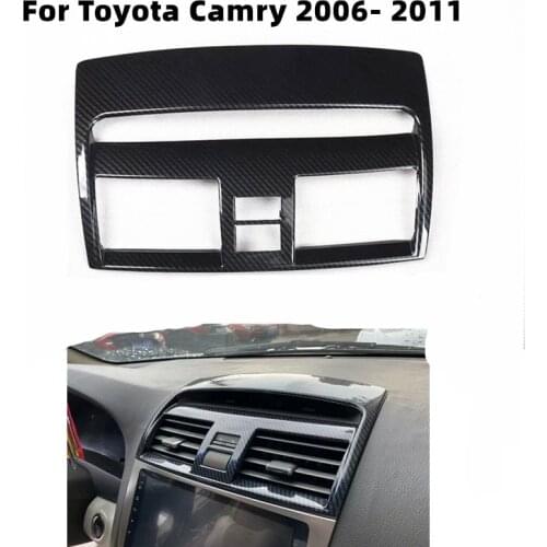 For Toyota Camry 2006- 2011 Car Accessories Wooden Color Front Center Air Conditioning Vent Cover Interior Decoration Stickers