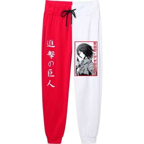 Japan anime Attack on Titan Ackerman print PatchworkPants Harajuku Men Pants Joggers Male Trousers Casual Sweatpants sweatpants