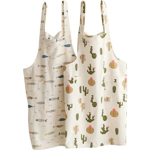 Home Kitchen Cute Apron Japanese Waterproof And Oil-proof Female ultra-thin Nordic Style Summer Apron