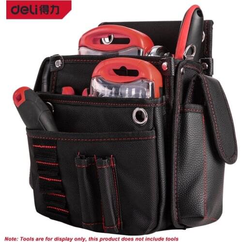 Deli Belt Waist Function Pocket Case High Capacity Tool Bag Waist Pockets Electrician Tool Bag Oganizer Carrying Pouch Tools Bag