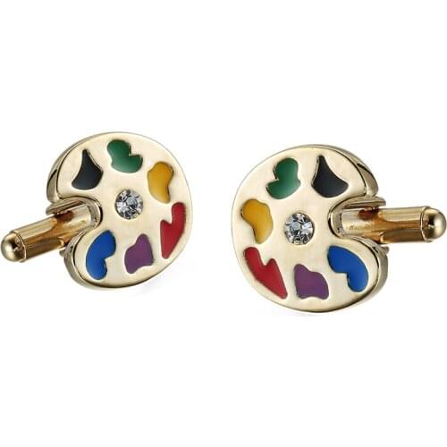 KC-892 High quality men Cufflinks gold pattern flower shape Cufflinks French shirt sleeve button