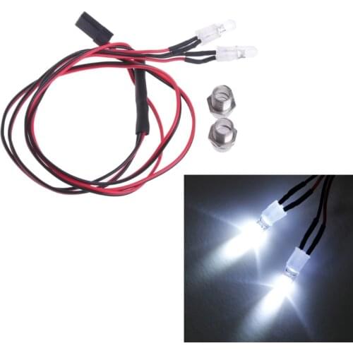 2-LED 5MM LED Light Set Super White Headlight For RC Car Truck Tank Crawler HSP