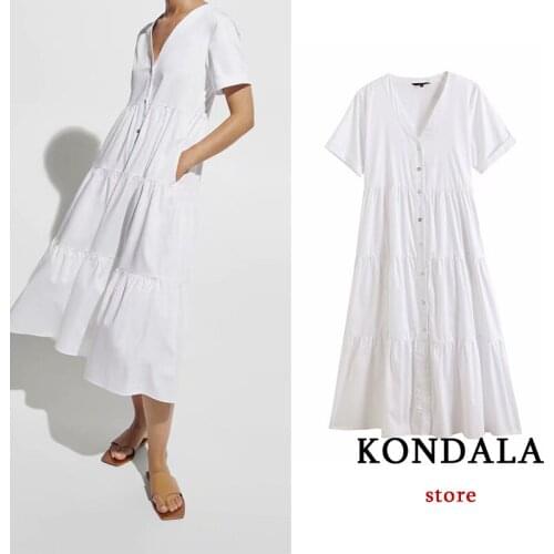 KONDALA Fashionable Shirt Dresses