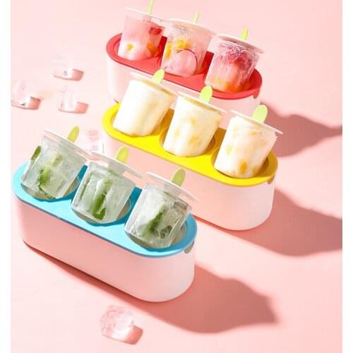 Creative candy-colored jelly ice cream mold DIY popsicle mold home-made popsicle ice maker set mold sticks kitchen accessories