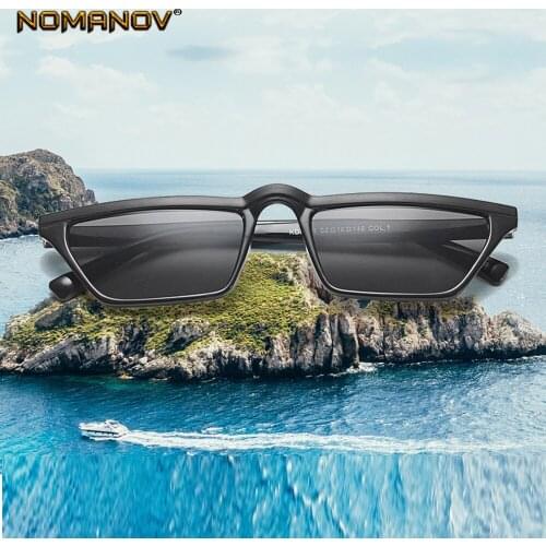 Square Trend Fashion Small Eyebrow Sun Glasses Polarized Mirror Sunglasses Custom Made Myopia Minus Prescription Lens -1 To -6