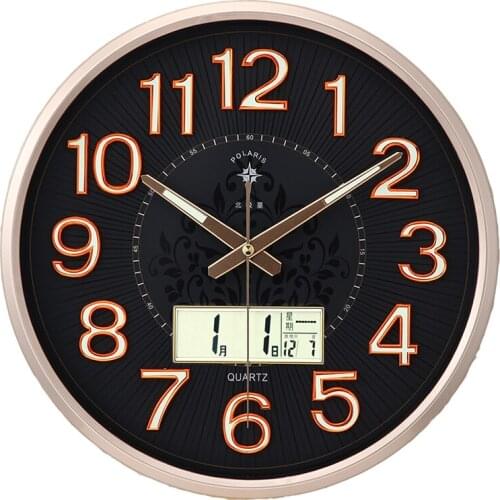 Quartz Simple Clock Modern Creative Luminous Vintage Led Wall Clock Living Room Kitchen Kids Duvar Saati Home Decor AE50WC