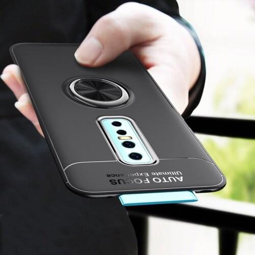 V17 Pro Case Magnetic Car Holder Case For Vivo V17 Pro Case 360 Rotating Finger Ring Phone Cover For Vivo V17 Pro Capa Shell