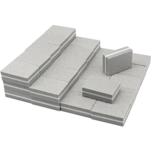 100pcs Mini Grey Form Nail File Buffers Sponge For UV Gel NailFile Block Nail Polishing Manicure Pedicure Sanding Nail Art Tools