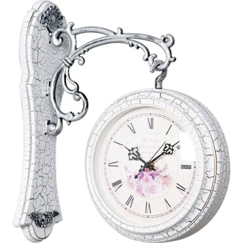 Vintage Double sided Wall Clock Saat Relogio de Parede Watch Large Digita Wall Clocks Horloge Murale Duvar Saati Reloj de Pared