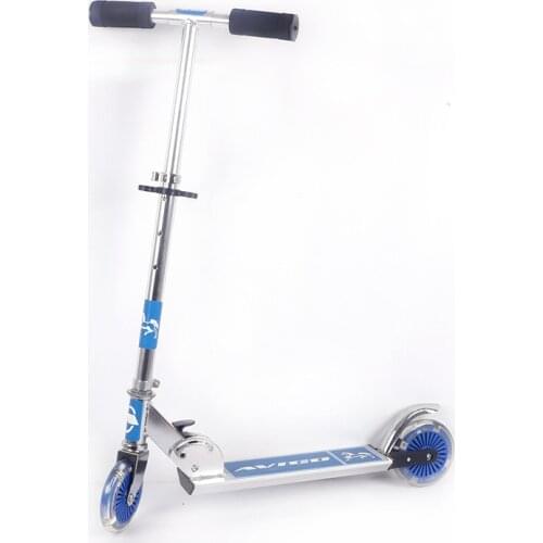 Wholesale Blue Foldable Lifting Two-wheeled Youth And Children Sports Aluminum Alloy 125mm Wheel Kick Scooter