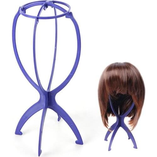 Plastic Folding Stable Durable Wig Stand Ajustable Hair Cap Display Holder Stand Tool 17.5x35cm Mannequin Head Stand