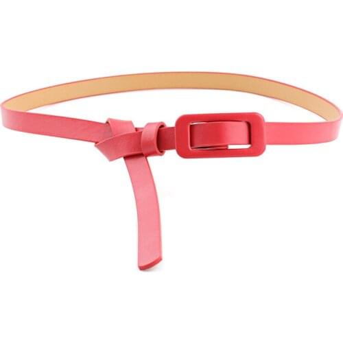 2020 Fashion Black Red PU Leather Pin Buckle Waistband Belt Women Female Thin belt for Dress Jeans strap Belts Ceinture Girdle