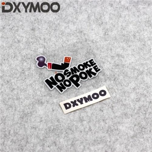 Car Styling Vinyl Decals Warning No Smoking No Poke Motorbike Laptop Stickers 10x8.7cm