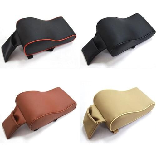 CHIZIYO Universal Car PU Leather Armrest Box Mats Car Interior Armrest Pad Set Central Arm Hand Box Pad Armrest Top Mat Liner
