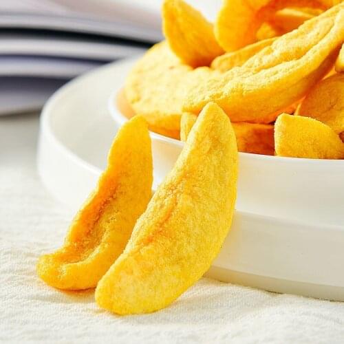 YELLOW PEACH FREEZE DRIED FRUITS SNACKS CHUNKS - NON-GMO 100% NATURAL AND ORGANICALLY PROCESSES BAKE MATERIAL CAKE