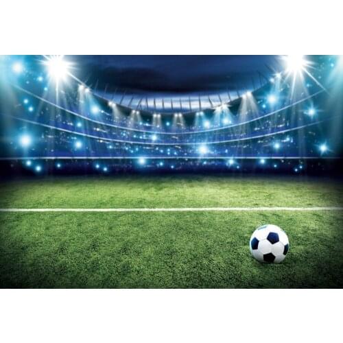 Vinyl Backdrops For Photo Night Soccer Match Shiny Spotlight Baby Shower Birthday Photocall Photographic Background Photo Sutdio