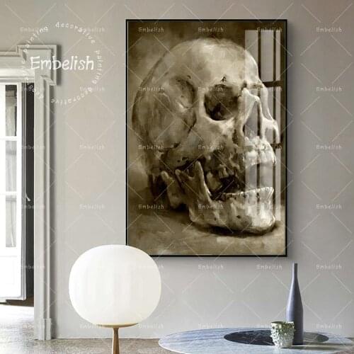 Embelish 1 Pieces Creepy Human Skull Abstract HD Print Canvas Paintings For Home Deocr Large Wall Art Poster Living Room Artwork