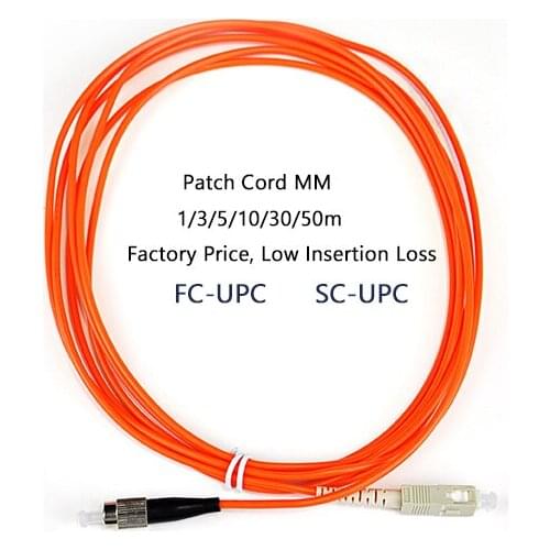 10PCS/Pack FC/UPC-SC/UPC Muliti mode MM Simplex Fiber Optical Jumper Fiber Optic Patch Cord 1m/3m/5m/10m/30m/50m