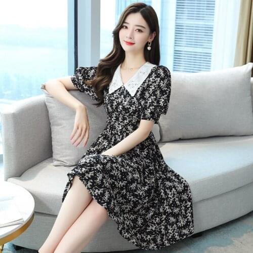 2021 Fashion Boho Style Floral Print Dress Long Sleeve Women Mini Dress V Neck Loose Ladies Dresses Beach Sundress