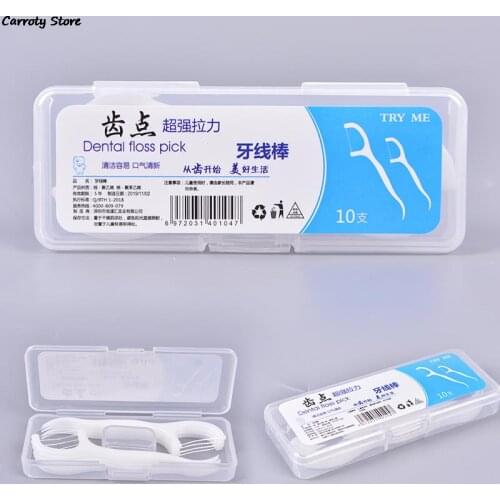 50pcs Dental Floss Flosser Picks Teeth Toothpicks Stick Tooth Clean Oral Care 7.5cm Random Package