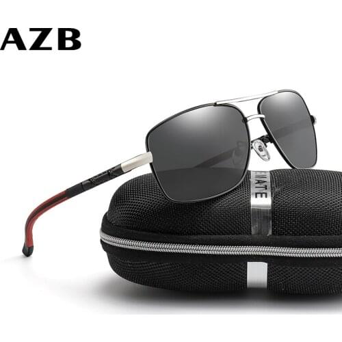 AZB Sunglasses Men Polarized 2018 Male Retro Mirror Women Vintage Shades Luxury Brand Designe Sun Glasses Oculos de sol