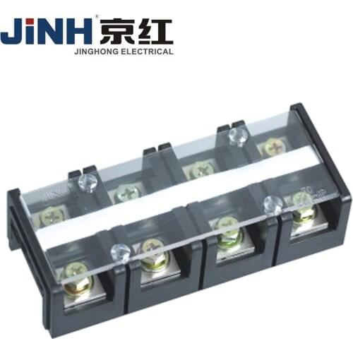 Double Row Wire Barrier Terminal Block TC-2004 4P 200A Connector Strips For Electronic Circuit