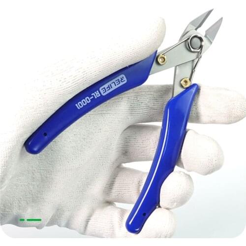 Blue Wire Nipper Hand Tool Practical Mini Side Cutting Pliers Cable Cutter Wire Repair Pry Open Tool Electronic Pliers Diagona