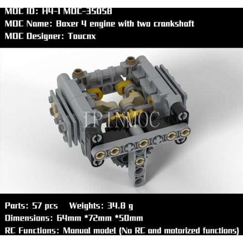H4-1 MOC-35058 Boxer 4 engine with two crankshaft by Toucnx
