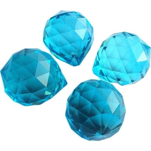 102pcs/lot 30mm Aqua color crystal window curtain pendant / crystal chandelier ball and crystal lighting ball Free Shipping