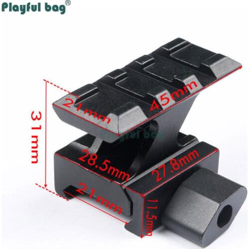 Playful bag Quick detach heightening bracket Metal 21mm adapter base Outdoor CS refitting accessories Toys parts AQA14