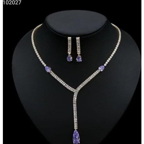 Jankelly luxury 2pcs Bridal Zirconia Jewelry Sets For Women Party, Luxury Dubai Nigeria CZ Crystal Wedding Jewelry Sets