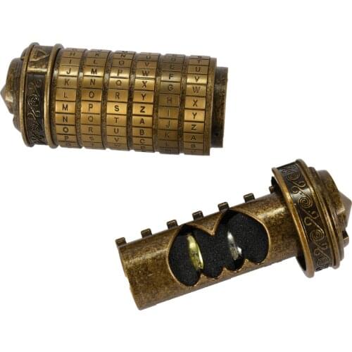 Da Vinci Code Alphabet Locks for Retro Birthday Valentine Gift Box Cylinder Lockbox Home Decoration