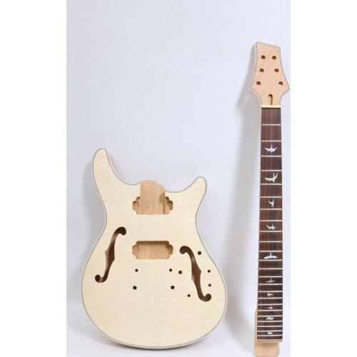 New 1SET Electric guitar Body Solid Body mahogany Flame Maple Veneer # NECK MAHOGANY MADE ROSEWOOD FINGERBOARD