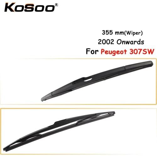 KOSOO Auto Rear Car Wiper Blade For Peugeot 307SW,355mm 2002 Onwards Rear Window Windshield Wiper Blades Arm,Car Accessories