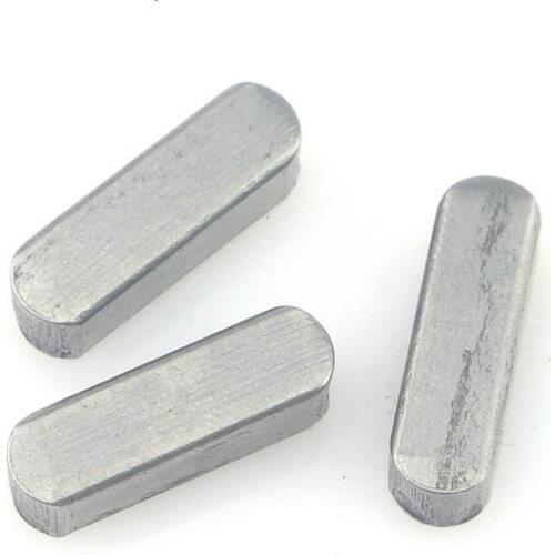 20pcs GB1096 M3 M4 M5 M6 Square Rectangular Keys Carbon Steel Dowel Drive Shaft Parallel Key A Type Flat key L= 8/10/12/16/30mm