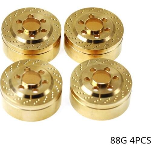 2pcs/4pcs Brass Counterweight for SCX10 TRX4 1/10 1/8 RC Crawler Car for 1.9 or 2.2 inch Wheels Internal Brass Wheel Weights