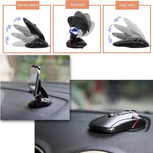 Hot 360° Mouse Suction Mobile Phone Rotating Adjustable Mount Holder GPS Stand Cradle Car Dashboard