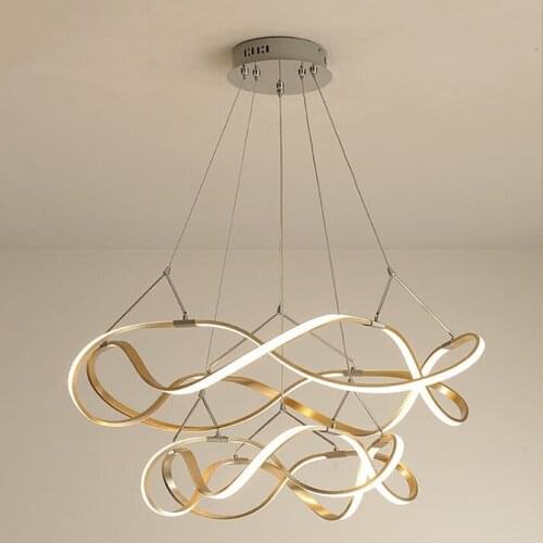 Lustres LED Ceiling Chandelier light lamp For Living Room Bedroom modern LED Large Chandelier Lighting Fixtures AC85-260V Gold