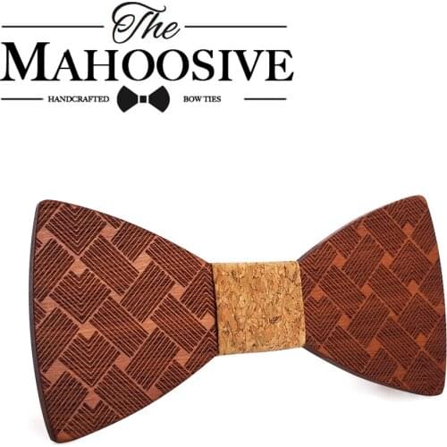 Mahoosive Wooden Bow Ties For men Clothing wood Accessories Solid Color Bowknot Gravatas Slim Cravat Jewelry