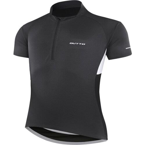 Mens Cycling Short Sport Sleeved Jersey Moisture Wicking Breathable Thin Style