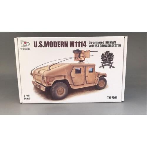 T-MODEL TM7204T 1/72 U S M1114 Hmmwv w M153 Crowsll System Silver Model Kit