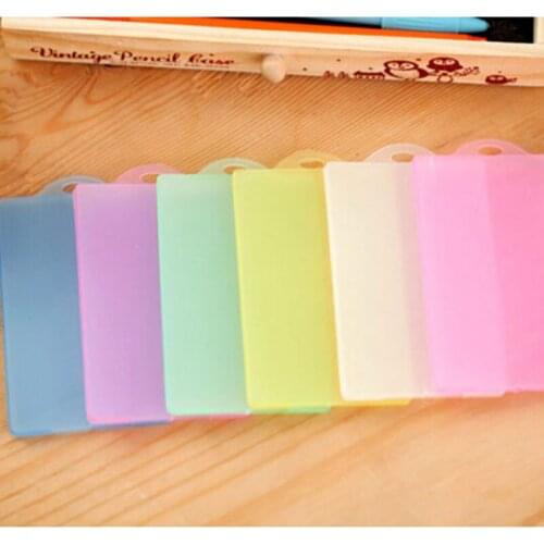 New 5PCS/lot Solid Bus Card Holder Soft ID Cards Case Storage Stationery Office School Supplies PVC Passport Holder