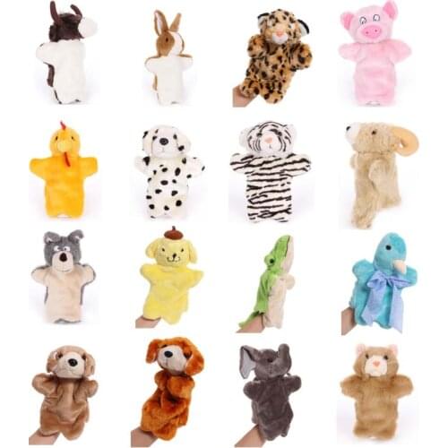 29 Styles 25cm Animal Plush Hand Puppet Toys Baby Educational Hand Puppets Animal Plush Dolls Hand Toys for Kids Children Gifts